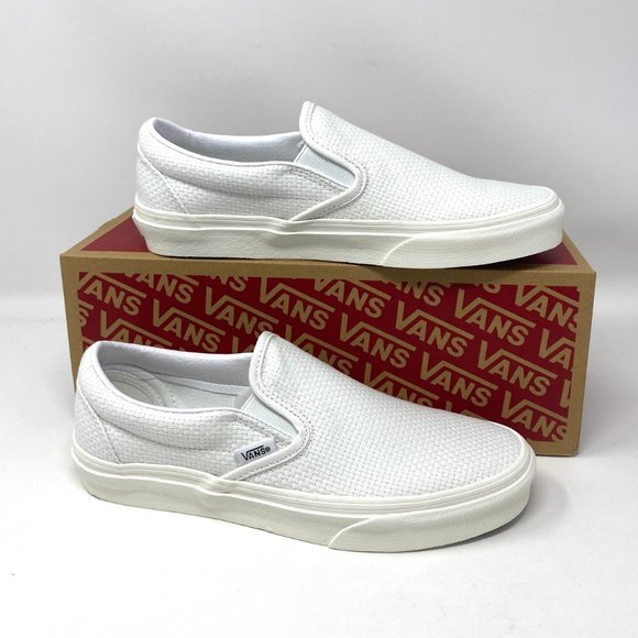 💖MEGA SALE💖VANS Womens Classic Slip On  Casual Check White   Logo VN0A33TB45P - Picture 10 of 12